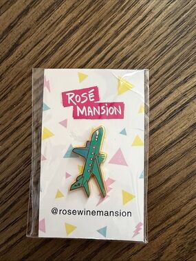 Teal Airplane Enamel Pin